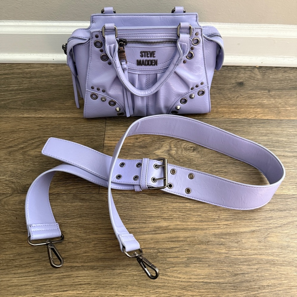 NWOT Steve Madden Brhen Digital Lavenda Faux Leather Crossbody Handbag - Picture 8 of 12